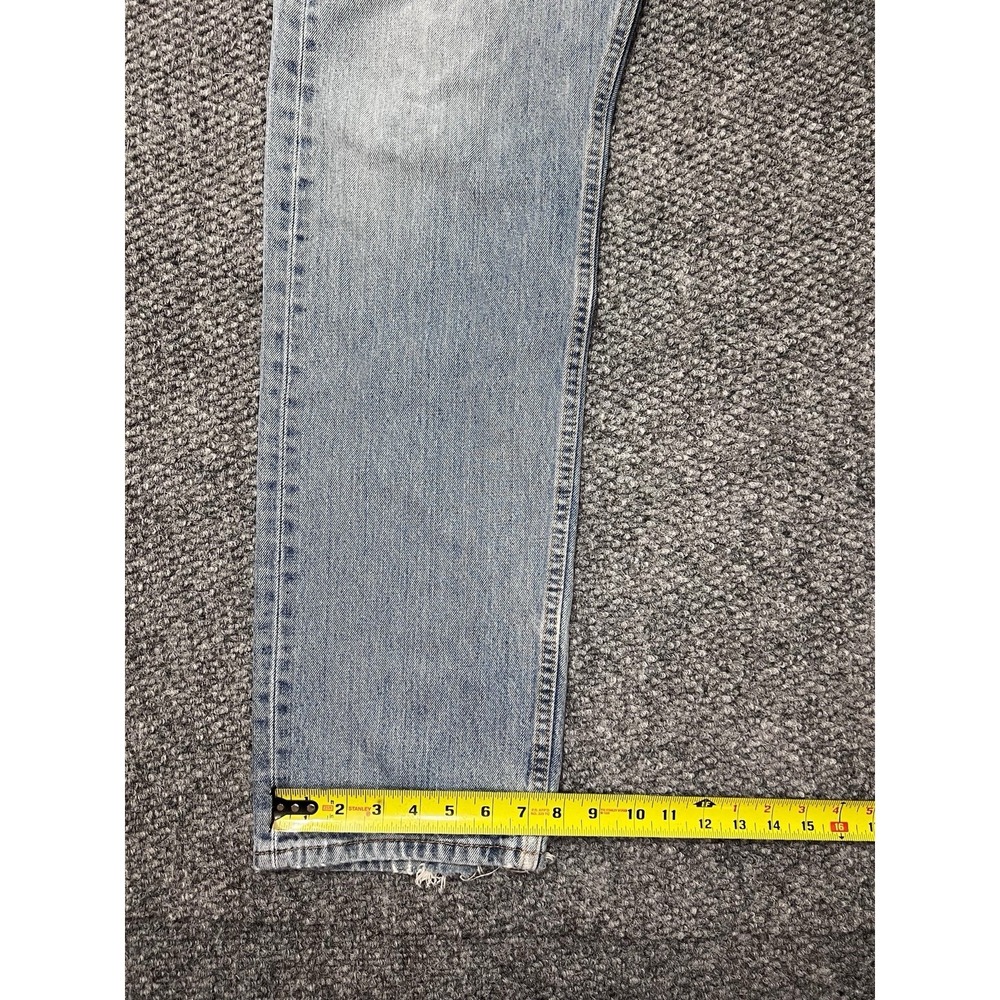 Levi's Men's Light Blue Light Wash Straight Denim Jeans Distressed Cotton 36x32 - Picture 7 of 8